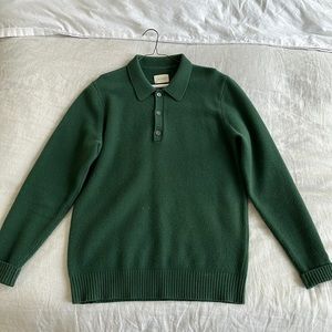 Aime Leon Dore sweater polo in green. Selling because it no longer fits
